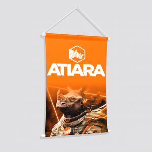 BANNER EM LONA LONA BRILHO 440G  IMPRESSÃO DIGITAL  BASTÃO E BARBANTE 