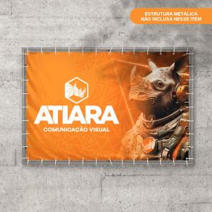LONA COM ILHÓS LONA BRILHO 440G  IMPRESSÃO DIGITAL  ILHÓS 