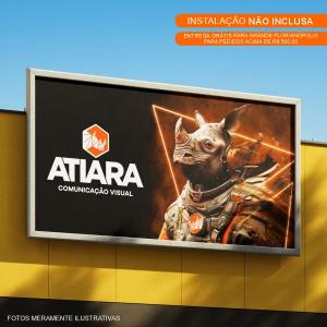 PLACA DE LONA ESTRUTURA DE METALON COM LONA EM IMPRESSÃO DIGITAL     